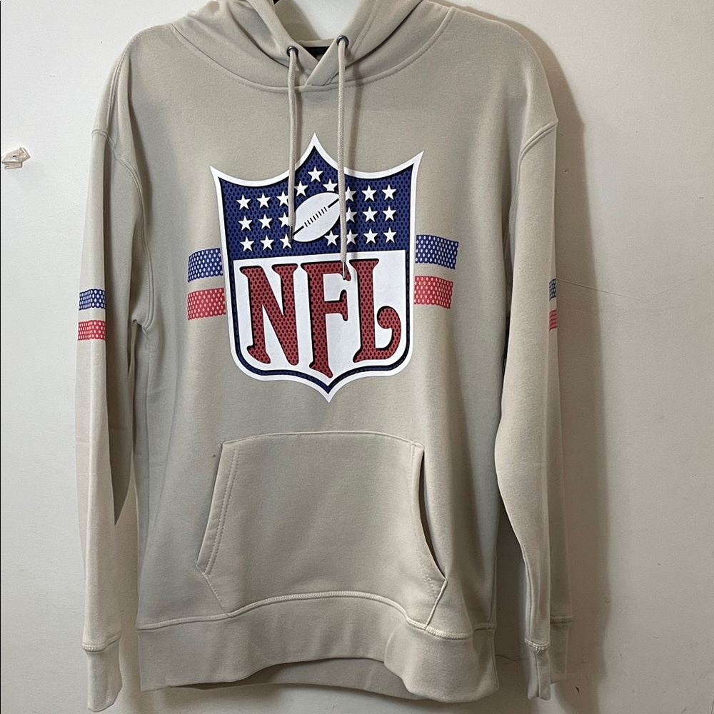NFL Tan Hoodie with Patriotic Logo